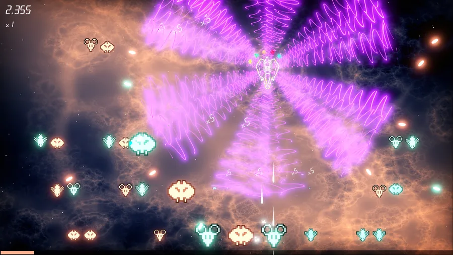 From Beyond: Arcade Edition screenshot: bullet pattern burst